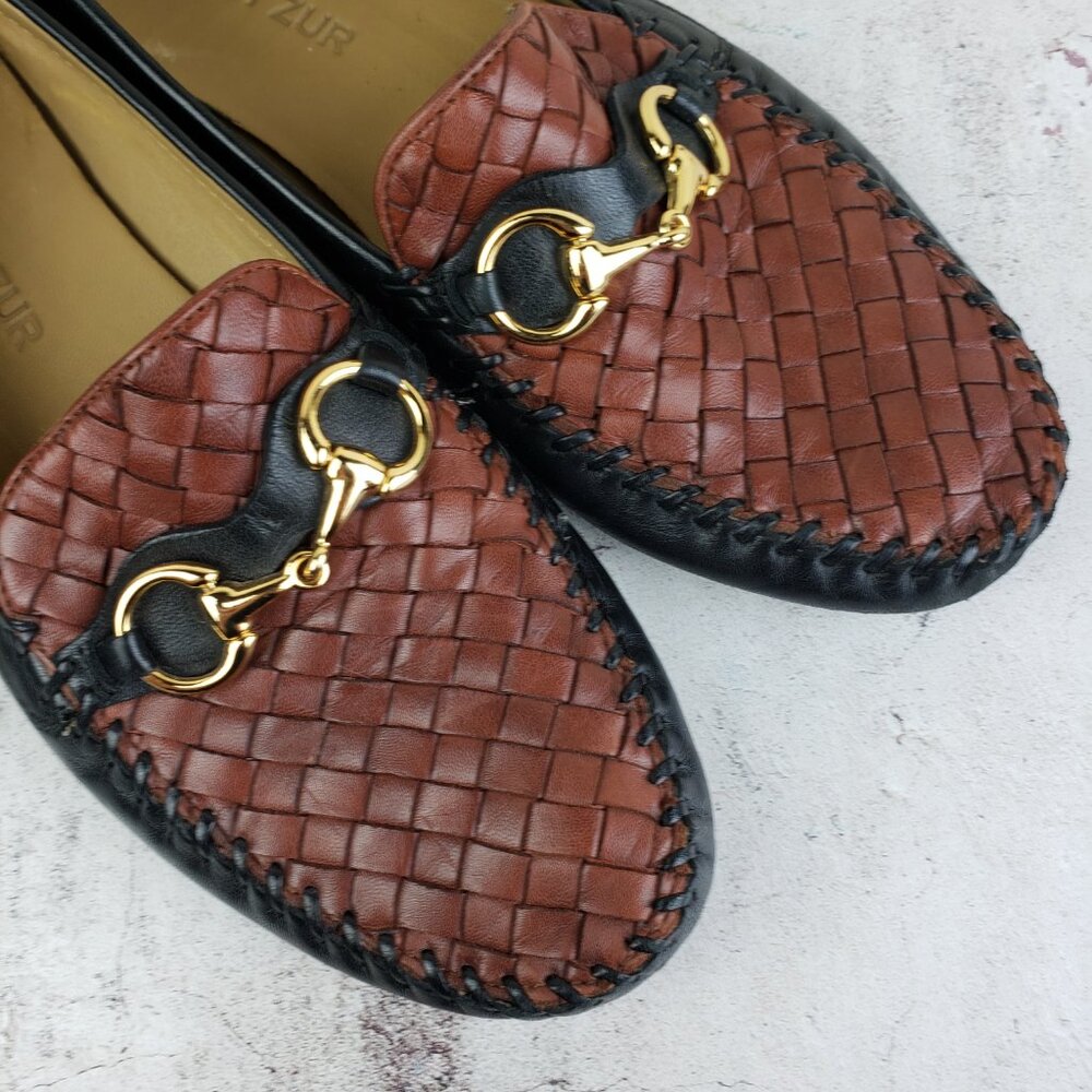 Robert Zur Peralta Moccasin Leather Black/Luggage Driving Loafer Shoes size 11M - Picture 13 of 13